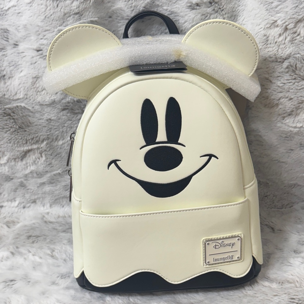 Disney Loungefly Mickey Ghost Glow in the Dark Mini Backpack